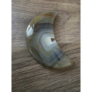 Agate Druzy Moon Crescent Moon